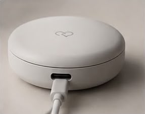 USB-C kablosuyla bağlanan şarj kutusu